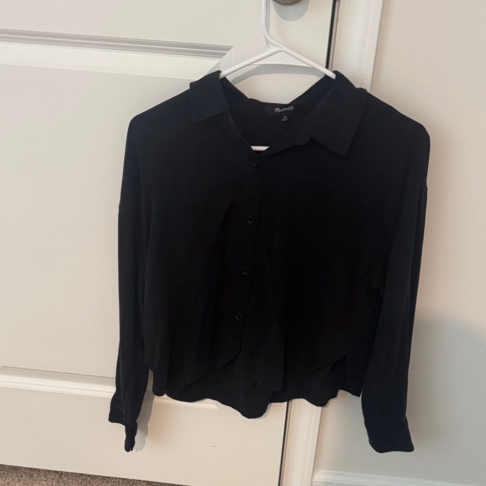Madewell Black Button-Down Shirt